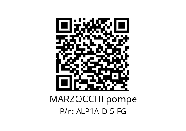   MARZOCCHI pompe ALP1A-D-5-FG