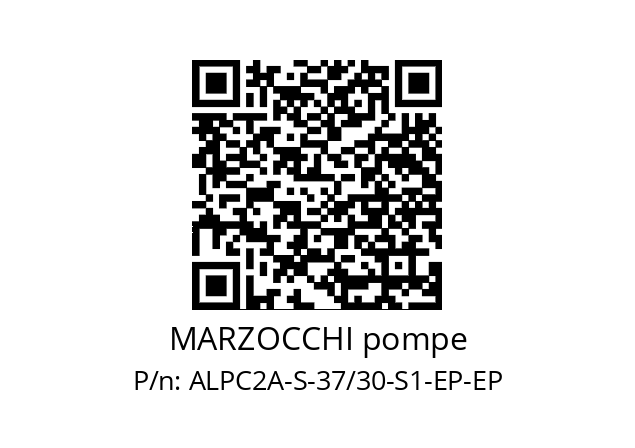   MARZOCCHI pompe ALPC2A-S-37/30-S1-EP-EP