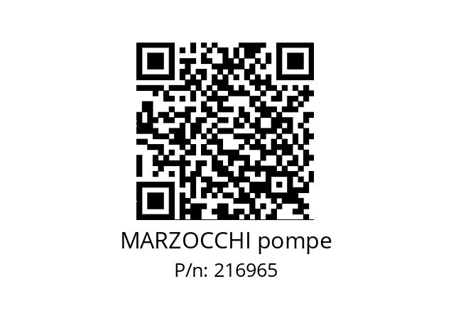   MARZOCCHI pompe 216965