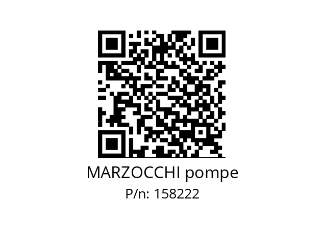   MARZOCCHI pompe 158222