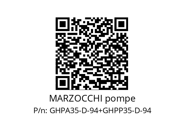   MARZOCCHI pompe GHPA35-D-94+GHPP35-D-94