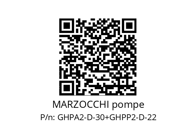   MARZOCCHI pompe GHPA2-D-30+GHPP2-D-22