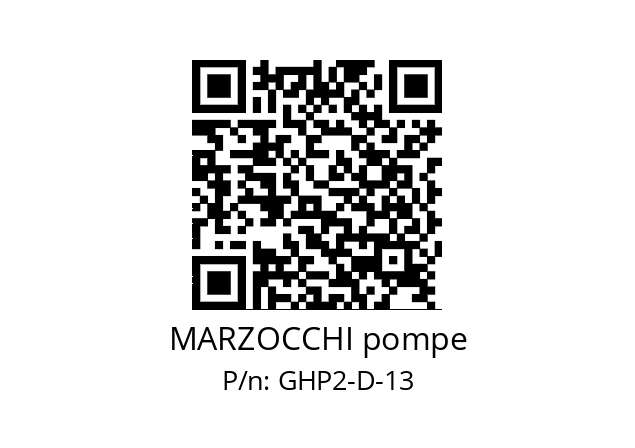   MARZOCCHI pompe GHP2-D-13