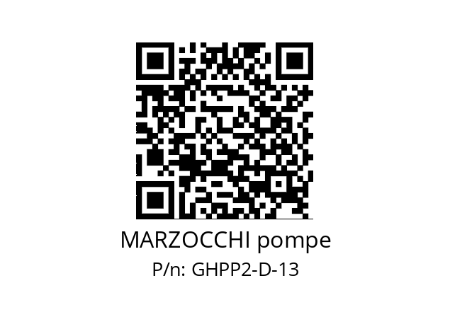   MARZOCCHI pompe GHPP2-D-13