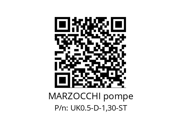   MARZOCCHI pompe UK0.5-D-1,30-ST