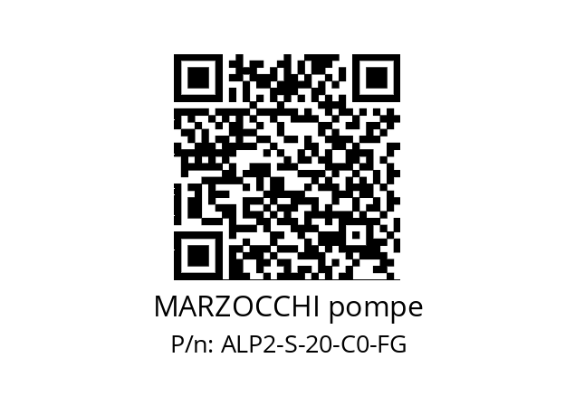   MARZOCCHI pompe ALP2-S-20-C0-FG