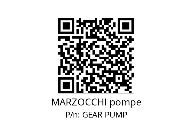   MARZOCCHI pompe GEAR PUMP