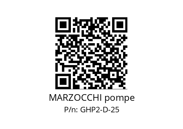   MARZOCCHI pompe GHP2-D-25