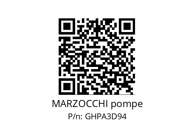   MARZOCCHI pompe GHPA3D94