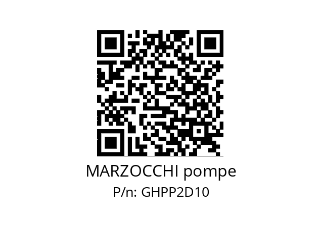   MARZOCCHI pompe GHPP2D10