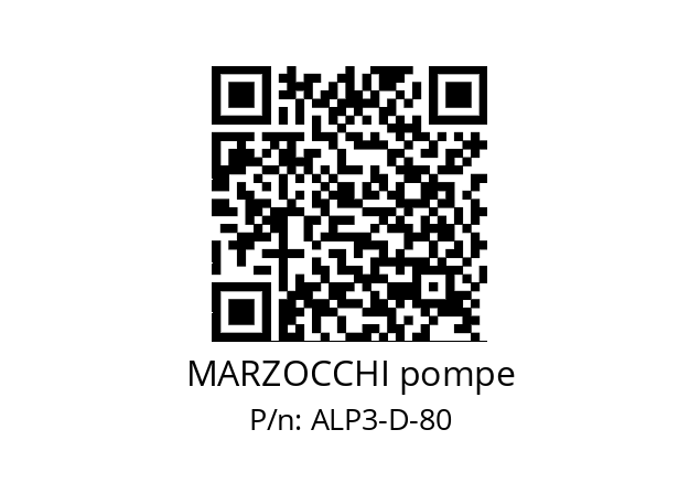   MARZOCCHI pompe ALP3-D-80