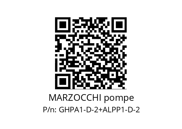   MARZOCCHI pompe GHPA1-D-2+ALPP1-D-2