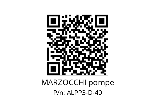   MARZOCCHI pompe ALPP3-D-40