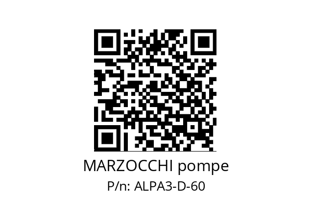   MARZOCCHI pompe ALPA3-D-60