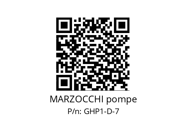   MARZOCCHI pompe GHP1-D-7