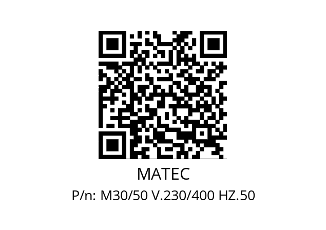   MATEC M30/50 V.230/400 HZ.50