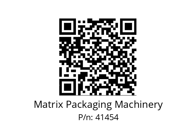   Matrix Packaging Machinery 41454