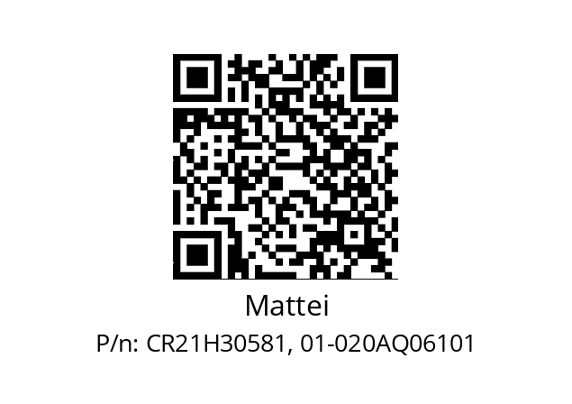   Mattei CR21H30581, 01-020AQ06101