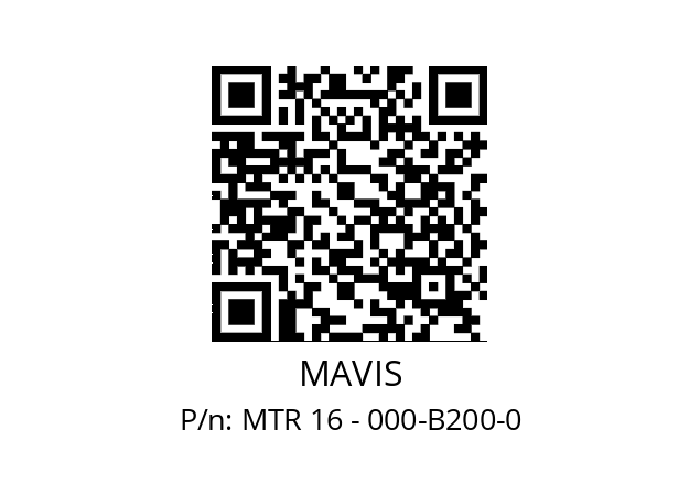   MAVIS MTR 16 - 000-B200-0