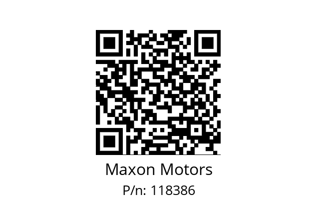   Maxon Motors 118386