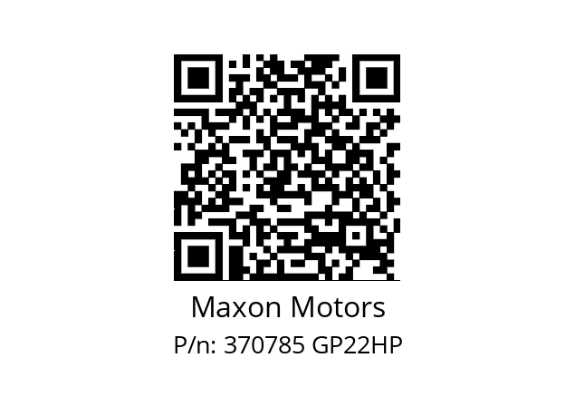   Maxon Motors 370785 GP22HP