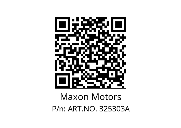   Maxon Motors ART.NO. 325303A