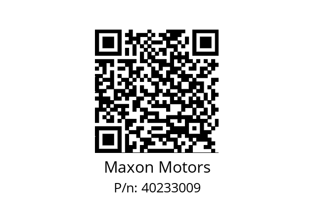   Maxon Motors 40233009