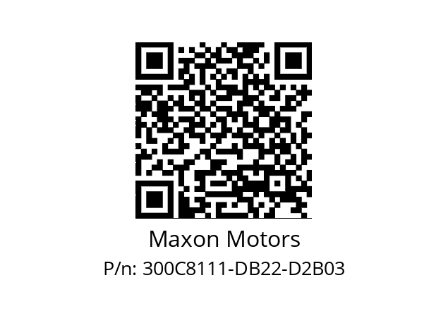   Maxon Motors 300C8111-DB22-D2B03