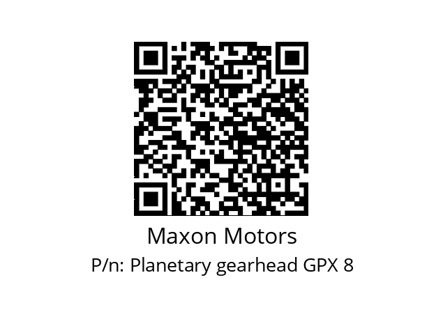   Maxon Motors Planetary gearhead GPX 8