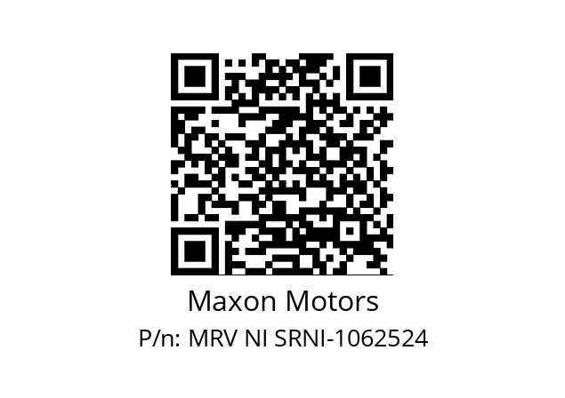   Maxon Motors MRV NI SRNI-1062524