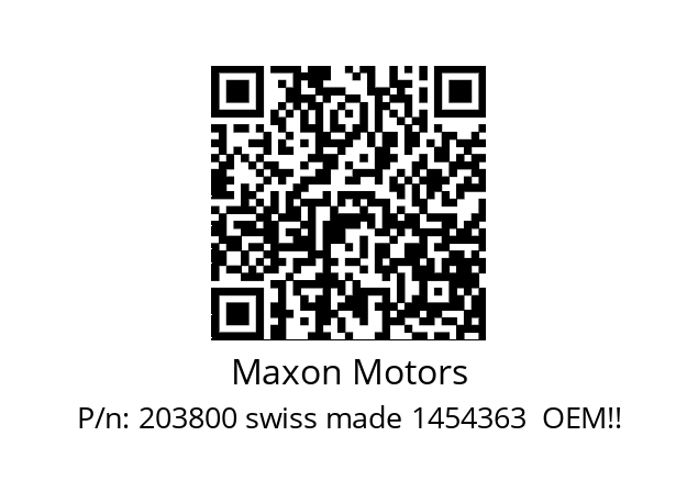   Maxon Motors 203800 swiss made 1454363  OEM!!