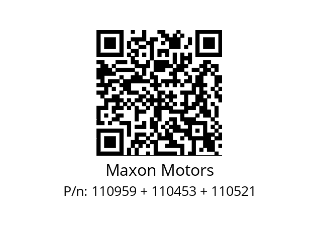   Maxon Motors 110959 + 110453 + 110521