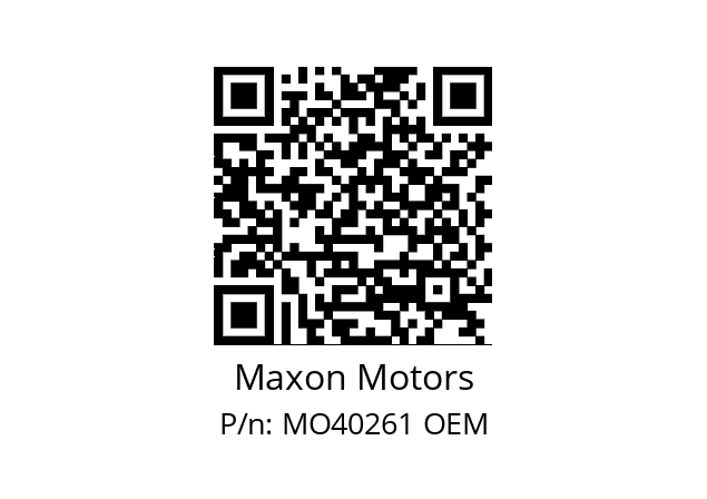   Maxon Motors MO40261 OEM