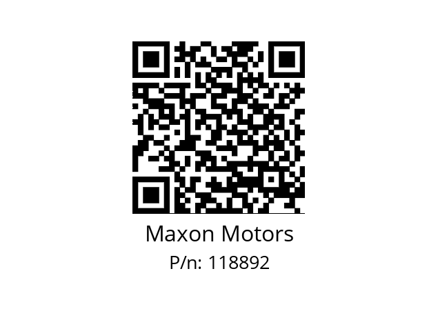   Maxon Motors 118892