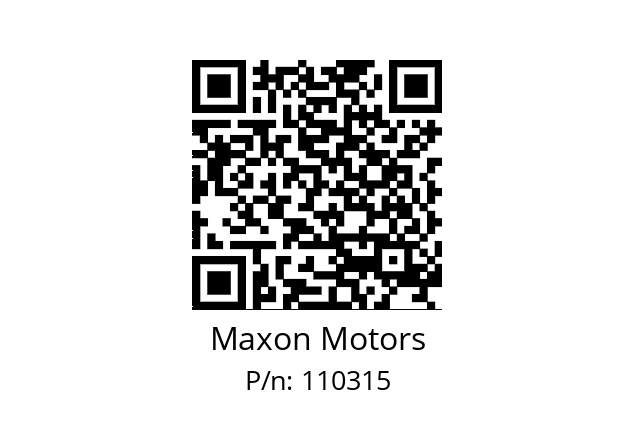   Maxon Motors 110315