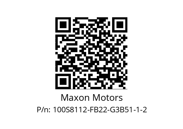   Maxon Motors 100S8112-FB22-G3B51-1-2