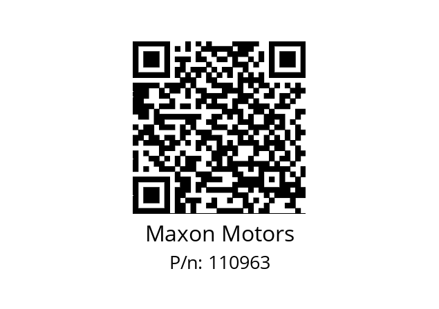   Maxon Motors 110963