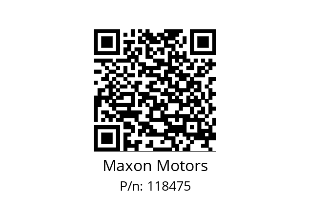   Maxon Motors 118475