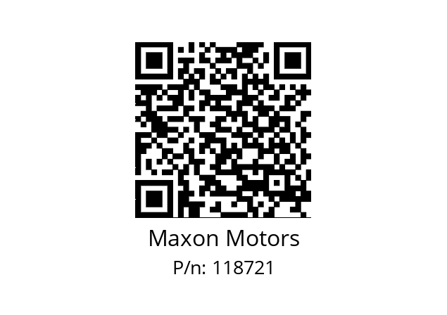   Maxon Motors 118721