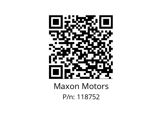   Maxon Motors 118752