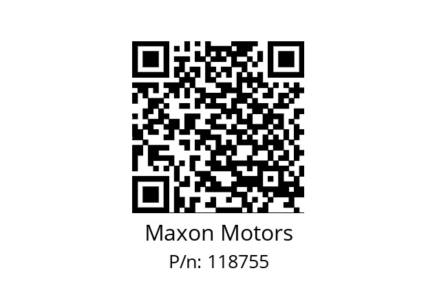   Maxon Motors 118755