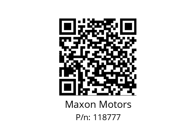   Maxon Motors 118777