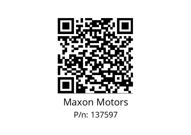   Maxon Motors 137597