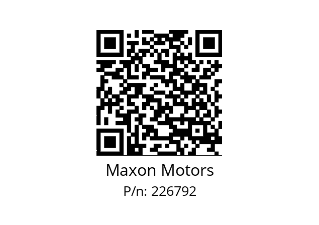   Maxon Motors 226792