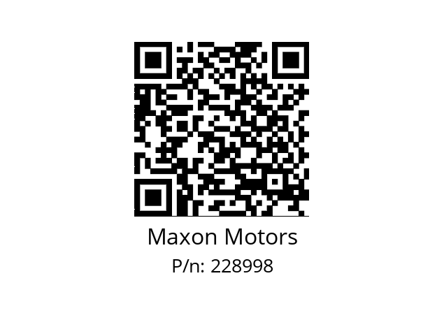   Maxon Motors 228998