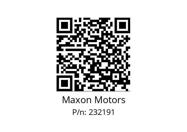   Maxon Motors 232191