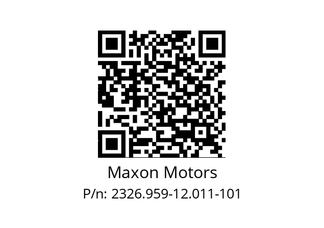   Maxon Motors 2326.959-12.011-101