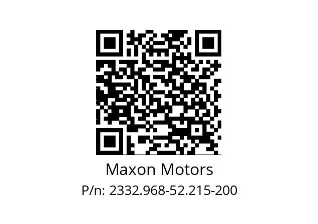   Maxon Motors 2332.968-52.215-200