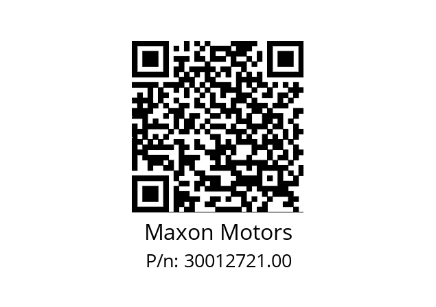   Maxon Motors 30012721.00