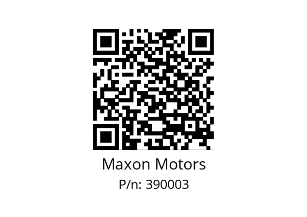   Maxon Motors 390003